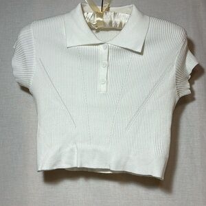 Ribbed, Collared Shirt